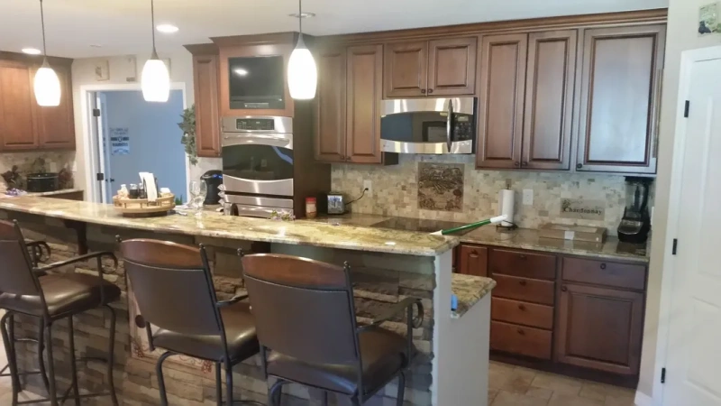 Open-Concept Kitchen with Island & Pendant Lighting